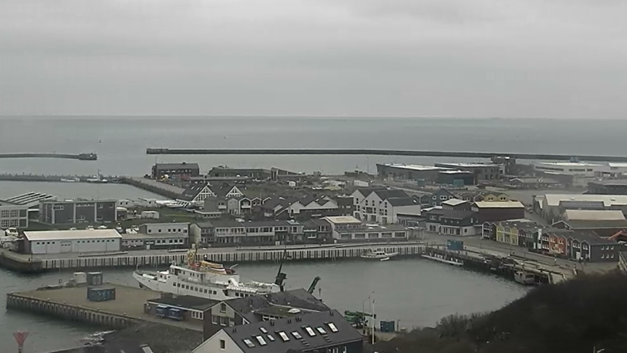 Photo taken from a webcam at Heligoland