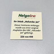 Zertifikat yum original Halunder Jet Anhänger