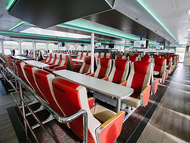 group of seats inside the halunder jets jet class