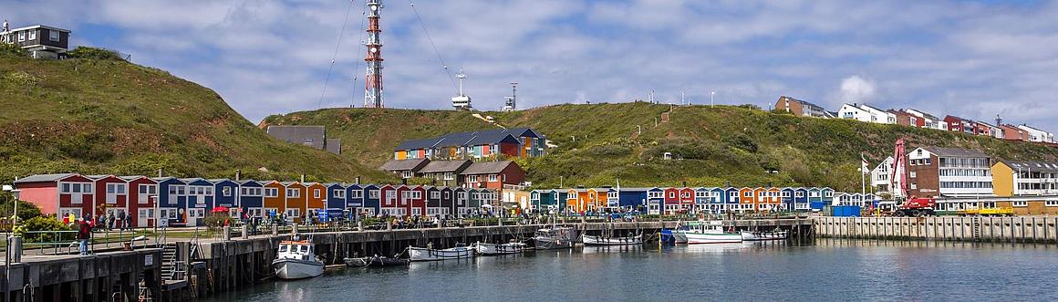 Heligoland's colorful huts "Hummerbuden"