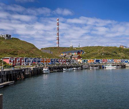 Heligoland's colorful huts "Hummerbuden"