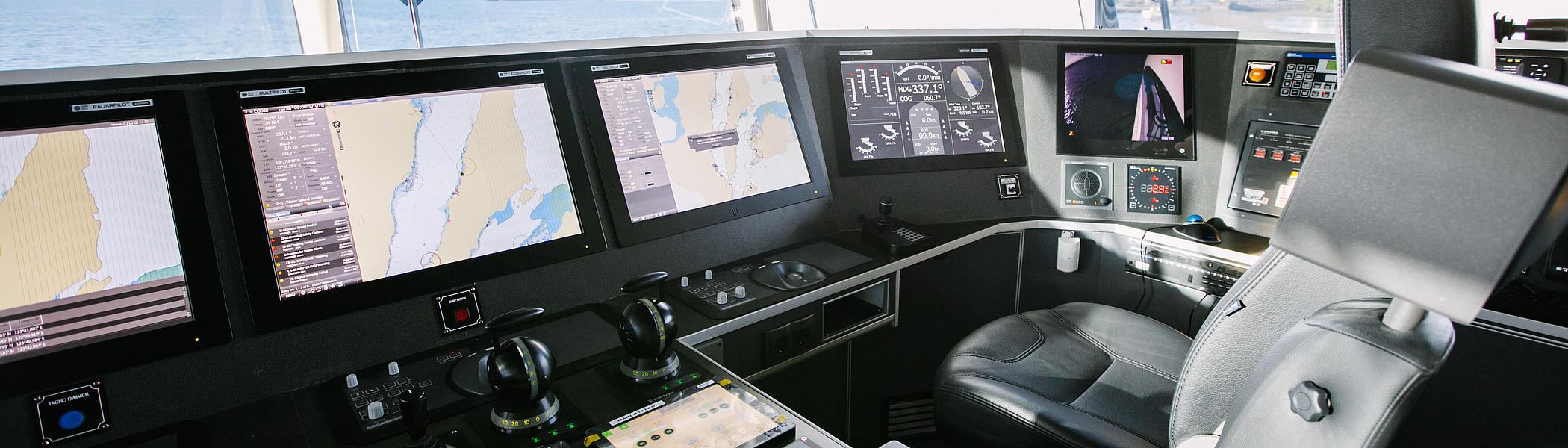 inside the catamaran 
