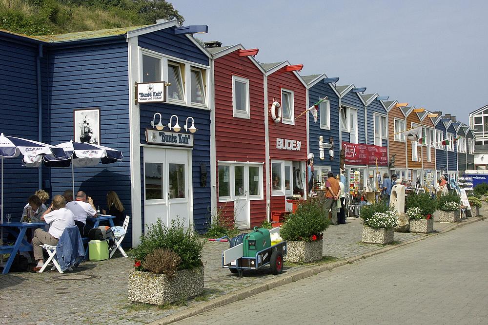 Die Hummerbuden auf Helgoland.