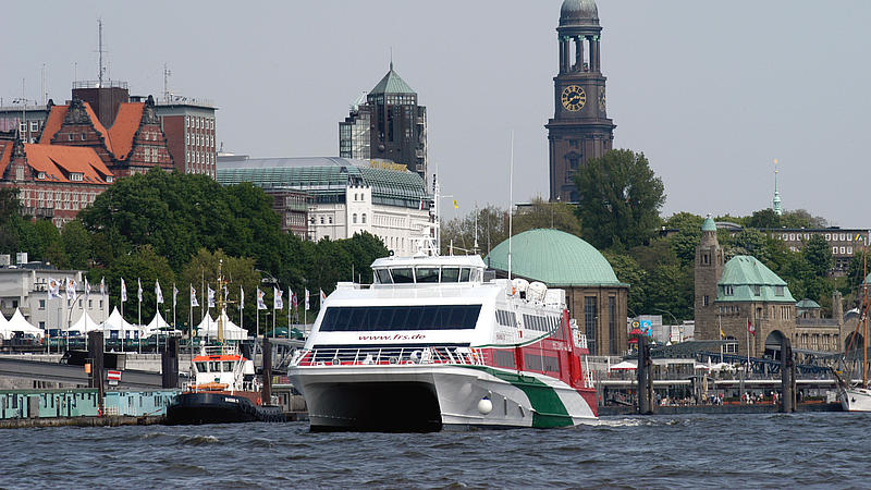 the old Halunder Jet in the port of Hamburg