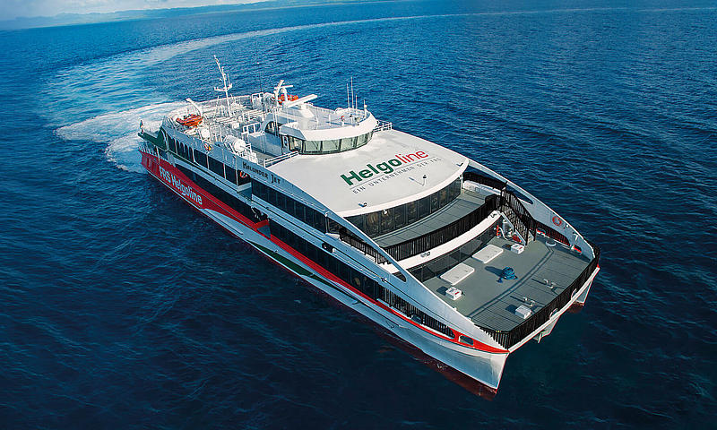 Aerial shot of the HSC Halunder Jet.