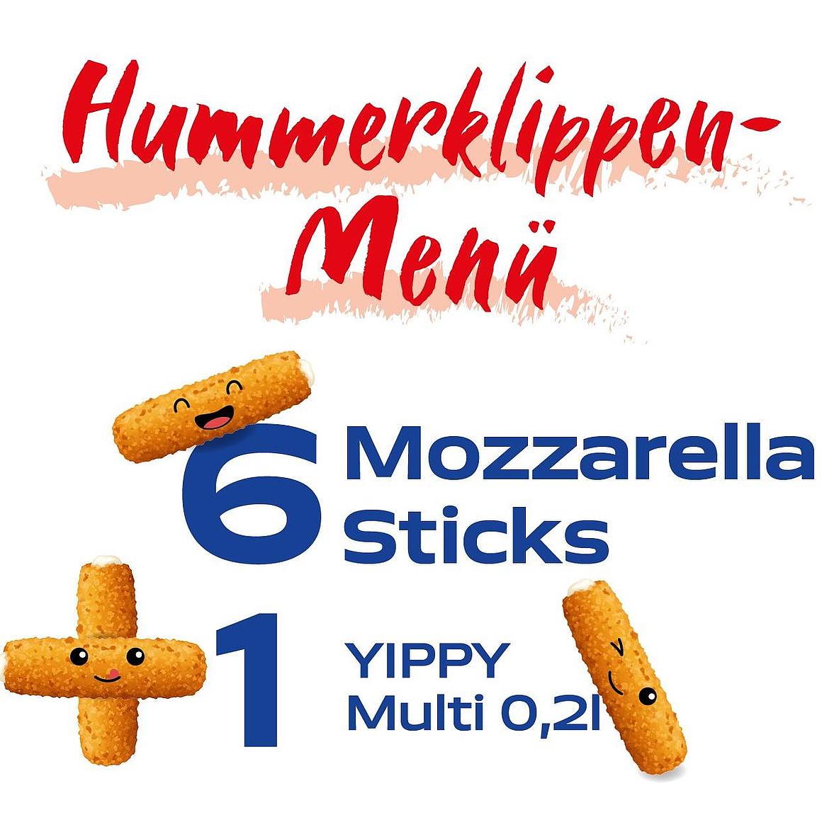 A picture containing text of the components of the Hummerlippen Menu