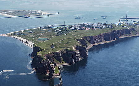 Luftaufnahme von Helgoland.