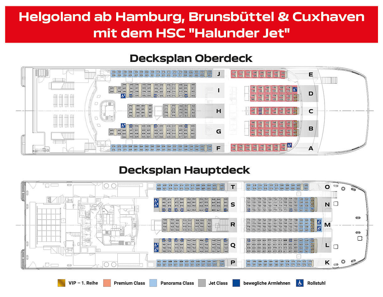 Deckplan des "Halunder Jet".