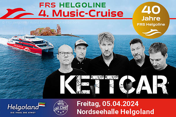 Kettcar Music cruise mit Halunder Jet im Hintergrund