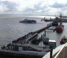 Webcam photo from the harbour of Cuxhaven