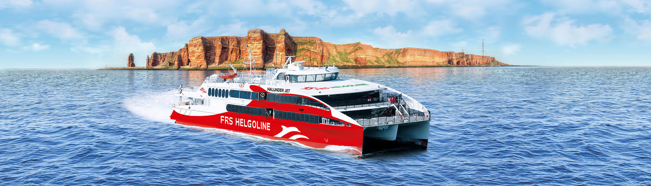 Der "Halunder Jet" vor Helgoland.