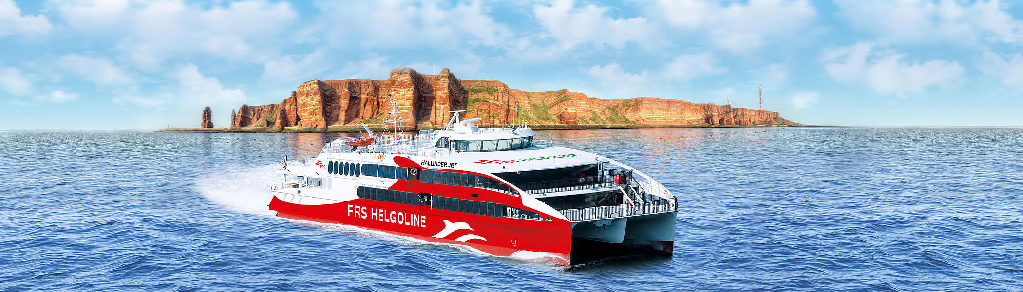 Der "Halunder Jet" vor Helgoland.