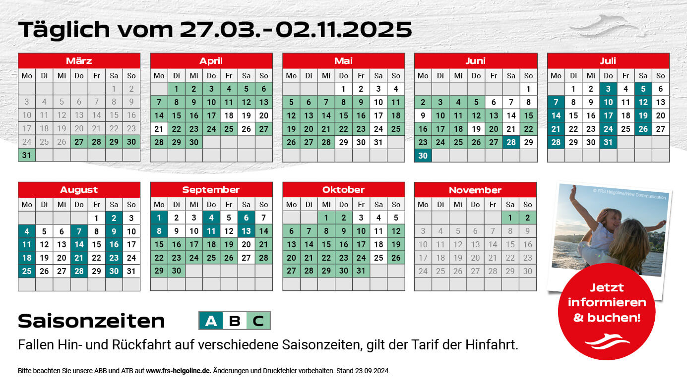 Preise von Cuxhaven nach Helgoland | Cuxhaven - Helgoland | FRS ...