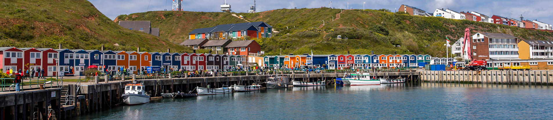 Die Hummerbuden von Helgoland.