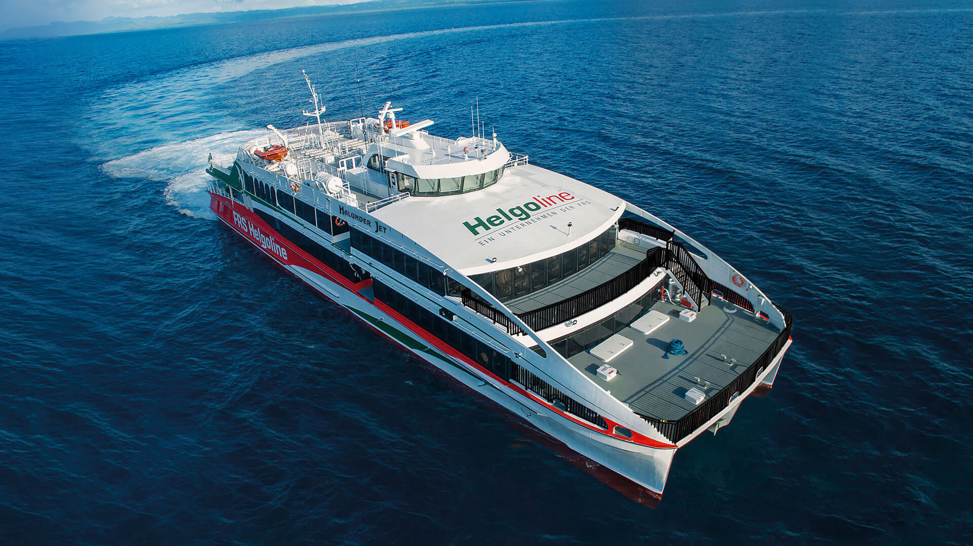 Aerial shot of the HSC Halunder Jet.