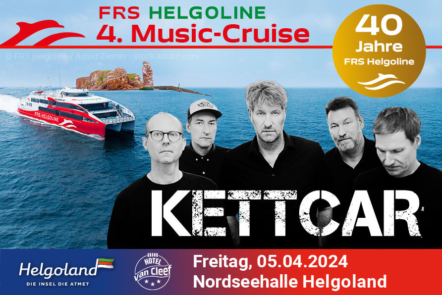Kettcar Music cruise mit Halunder Jet im Hintergrund